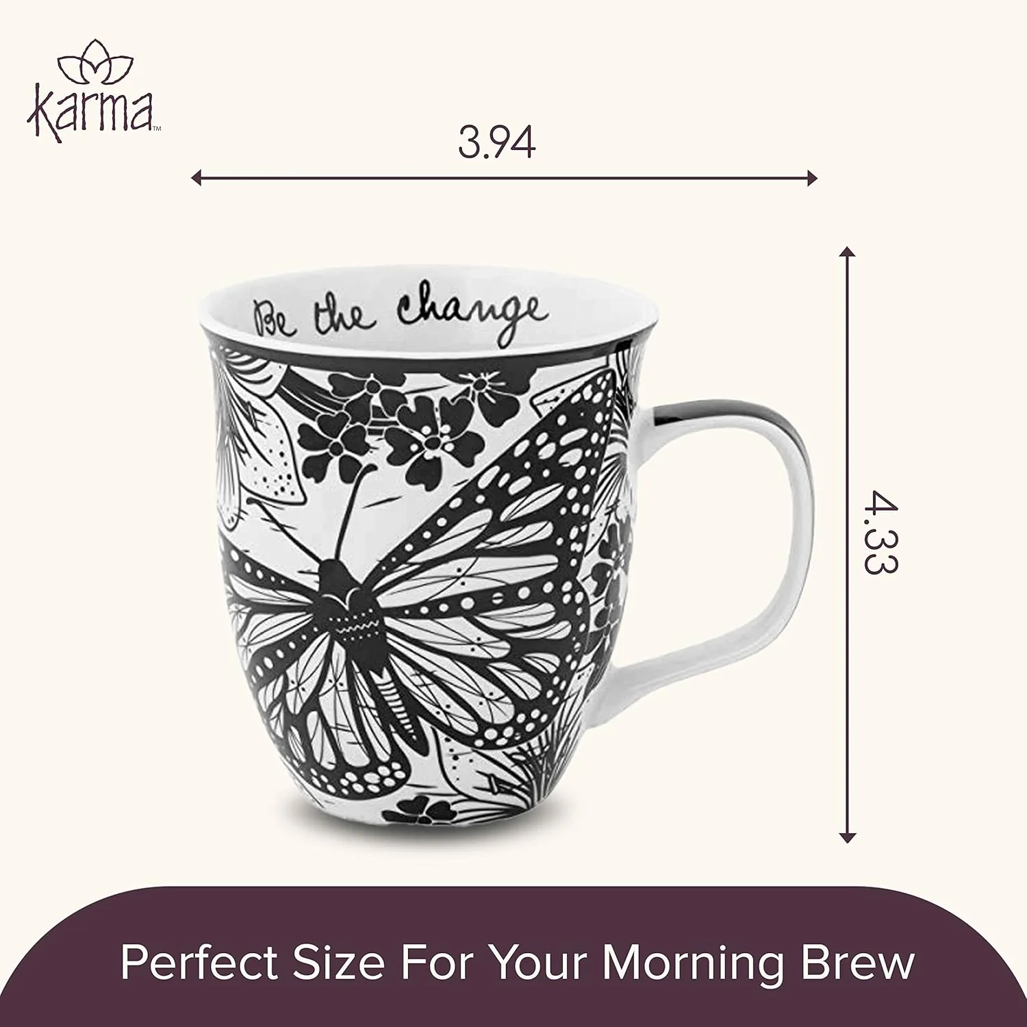 Karma Boho Mugs: Butterfly - Image 2