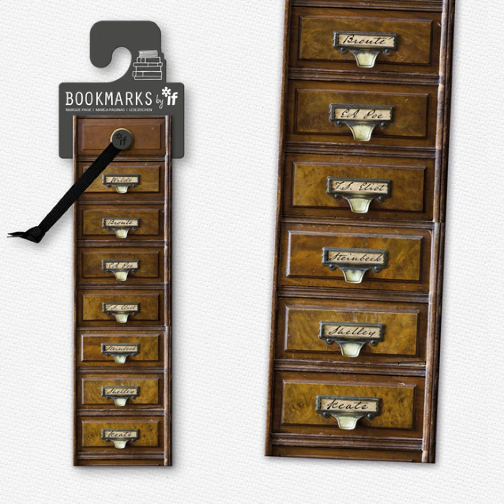 Bookmarks By IF USA: Vintage Drawer (Academia Collection)