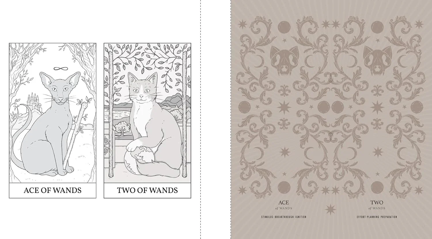 Cats Rule the Earth Tarot Coloring Book - Image 4