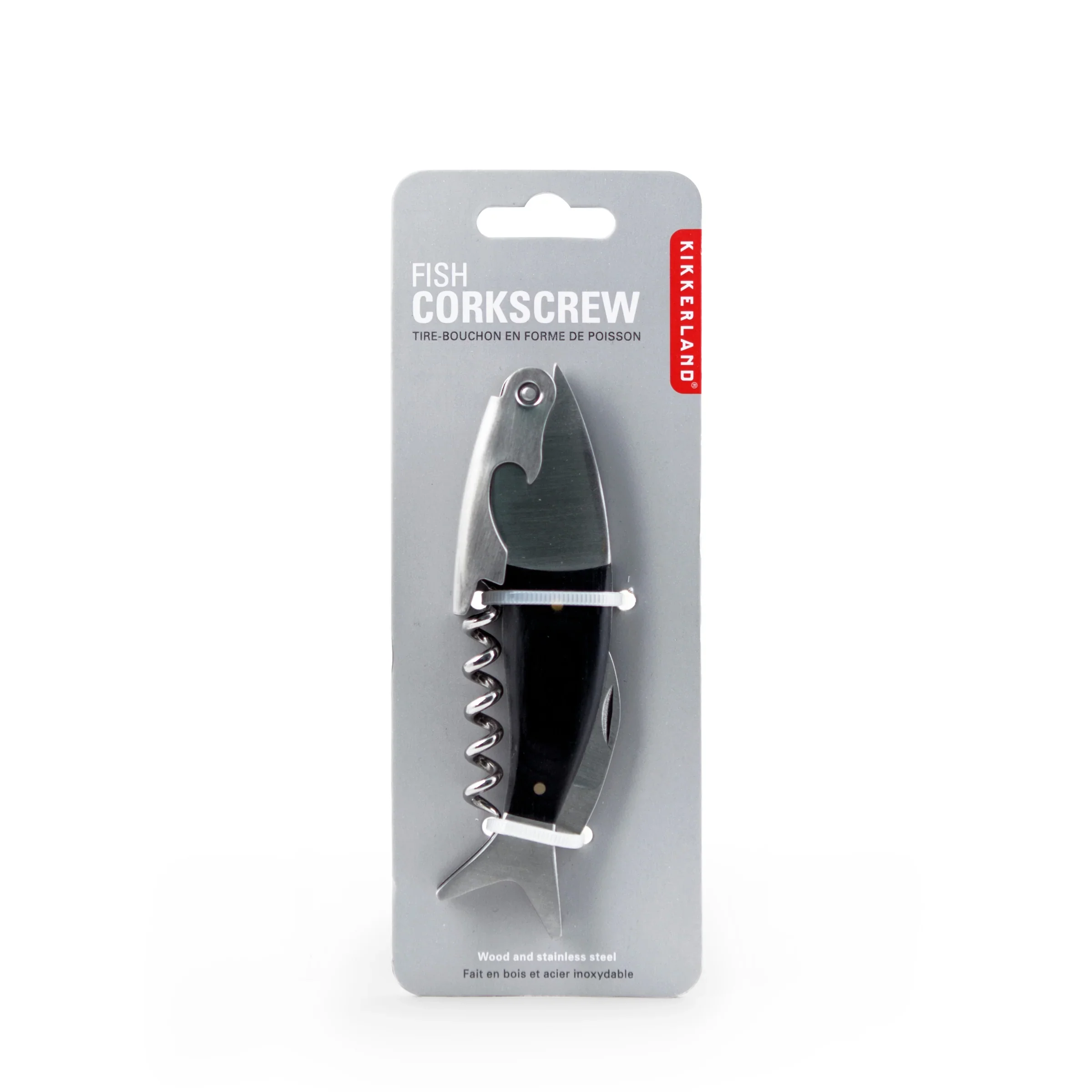Kikkerland: Dark Wood Fish Corkscrew