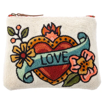 Karma Embroidered Carry All: Heart