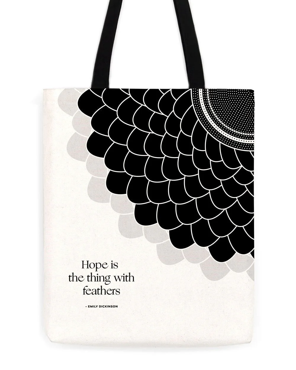 EMILY DICKINSON "FEATHERS" TOTE BAG