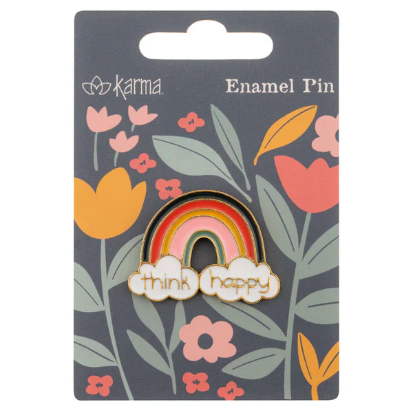 Karma Enamel Pins: Rainbow
