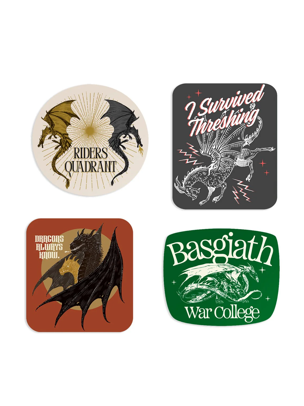 Fourth Wing: Dragonrider Stickers - Sticker Set of 4