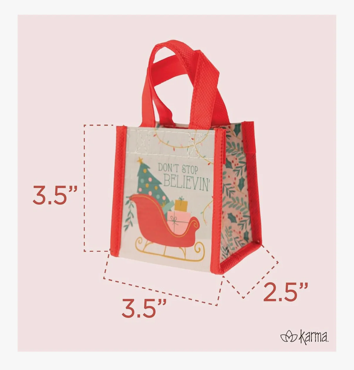 Karma Holiday Recycled Tiny Gift Bag: Noel - Image 2