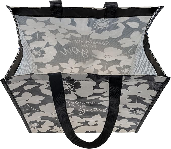 Karma Recycled Large Gift Bag: Ink Floral - Image 2