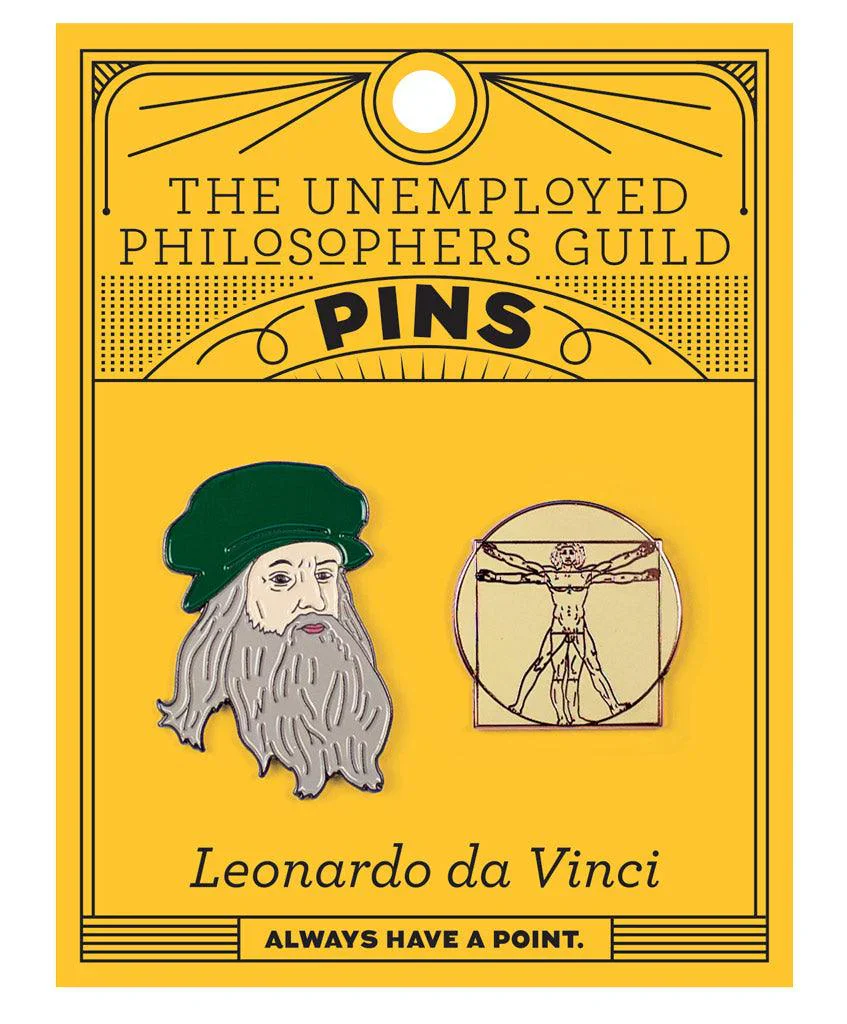 Leonardo and Vitruvian Man Pins