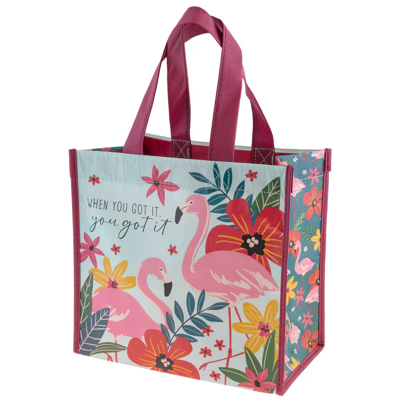 Karma Recycled Medium Gift Bag: Flamingo