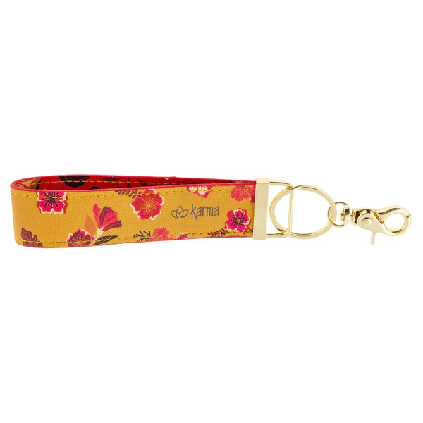 Karma Loop Keychains: Red Floral - Image 2