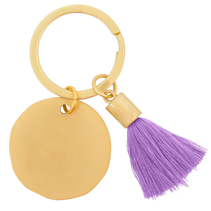 Karma Round Tassel Keychain: Blessed - Image 2
