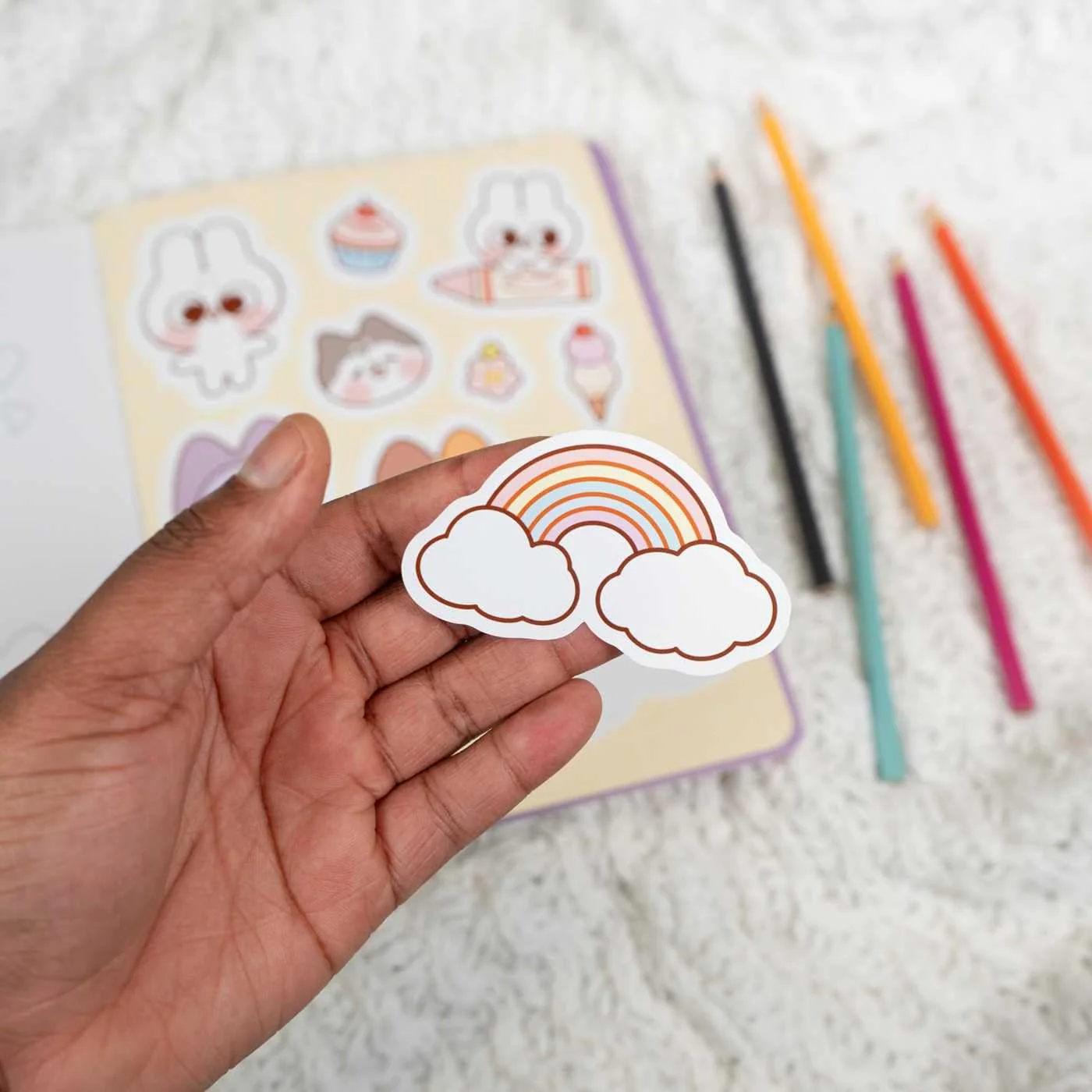 The Official Pocket Peaches Coloring Book: Cozy Coloring and Cute Stickers - Image 2