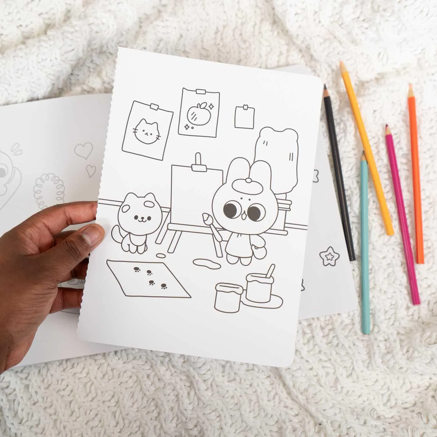 The Official Pocket Peaches Coloring Book: Cozy Coloring and Cute Stickers - Image 3