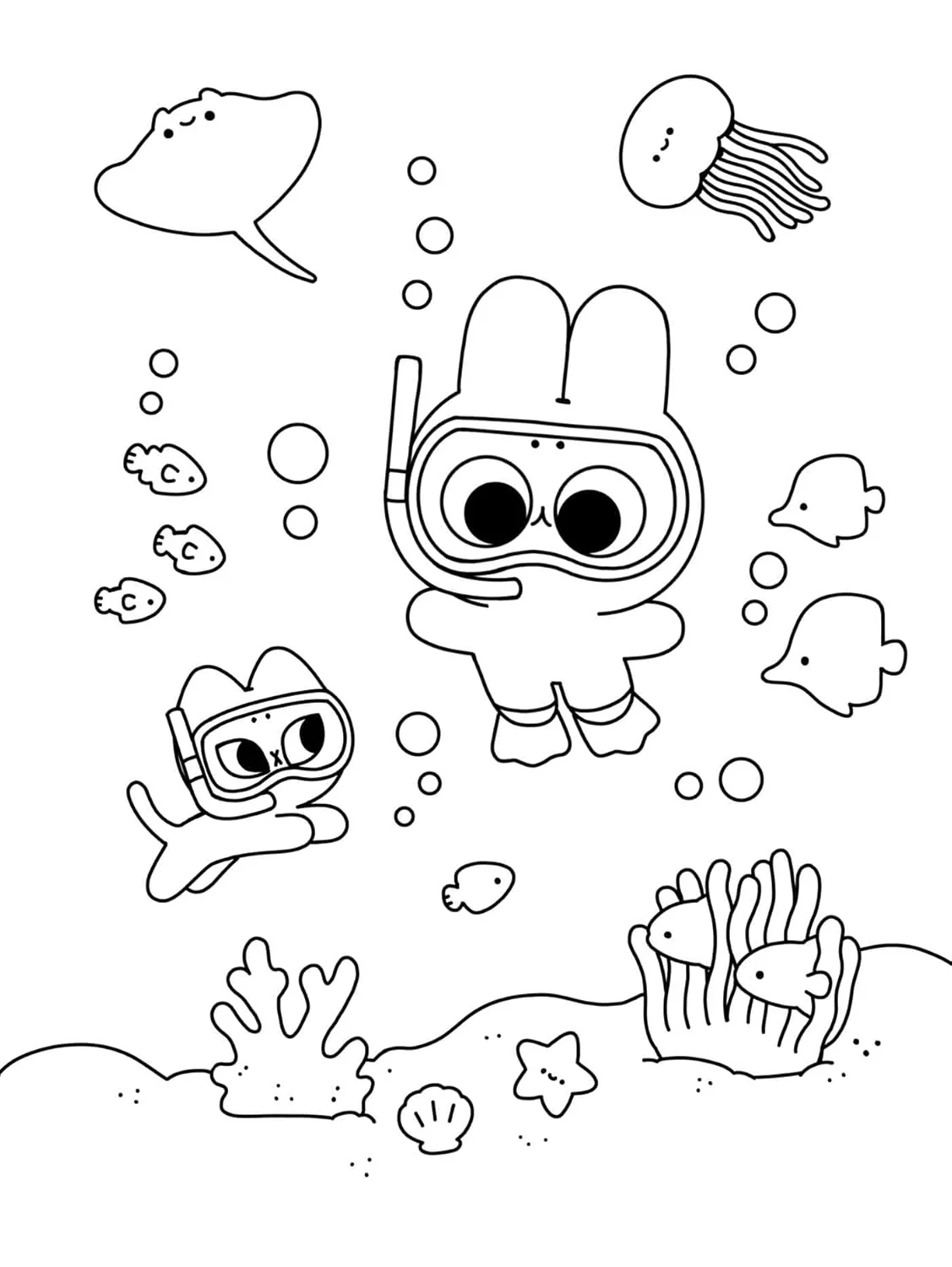 The Official Pocket Peaches Coloring Book: Cozy Coloring and Cute Stickers - Image 5