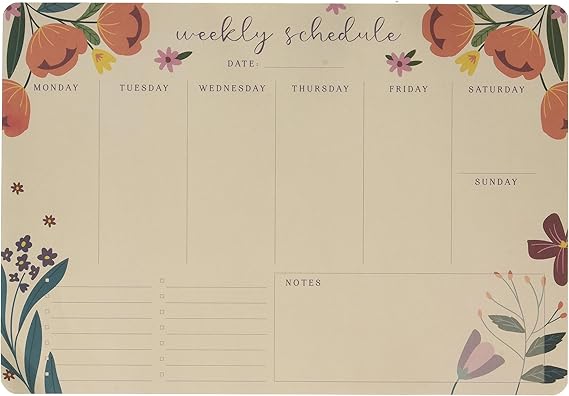 Karma Weekly Desk Pads: Sunset Floral
